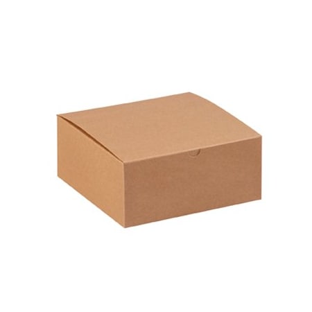 Bsc Preferred 8 x 8 x 3-1/2'' Kraft Gift Boxes, 100PK GB883K